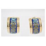 Hermes Enamel Clip-on Earrings