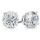 14k Gold 5.00 ct Round Brilliant Lab Diamond Studs