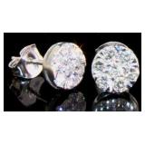 Antique Style 1.00 ct VS Lab Diamond Earrings