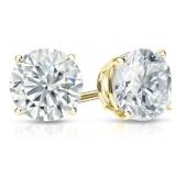 14kt Gold 6.00 ct Brilliant VS Lab Diamond Studs