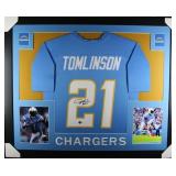 Autographed Ladainian Tomlinson Framed Jersey