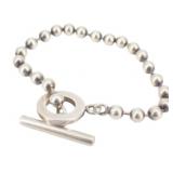 GUCCI Sterling Silver Ball Chain Bracelet