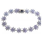 Elegant 15.50 ct Natural Tanzanite Bracelet