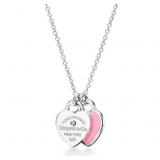 Tiffany & Co. Return To Pink Double Heart Necklace