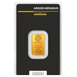 1/4 oz - Argor-Heraeus Gold Bar