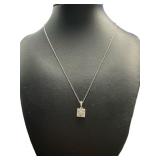 Princess Cut Brilliant Diamond Necklace