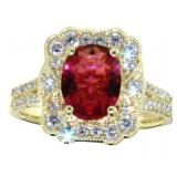 Elegant 2.07 ct Ruby & VS Lab Diamond Ring