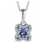 Antique Style Natural Tanzanite Necklace