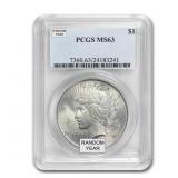 1921-35 MS63 PCGS/NGC Peace Silver Dollar