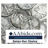 444 Mixed Date Walking Liberty Silver Half Dollars