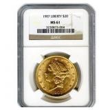 1877-1907 MS61 Liberty Gold $20.00 Double Eagle