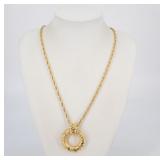 Yves Saint Laurent Round Twist Circle Necklace