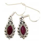 Marquise Cut 1.50 ct Natural Ruby Earrings