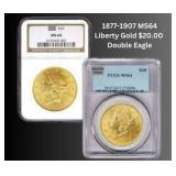 1877-1907 MS64 Liberty Gold $20.00 Double Eagle