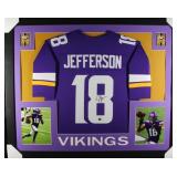 Autographed Justin Jefferson Custom Framed Jersey