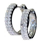 Stunning 1.50 ct VS Lab Diamond Hoop Earrings