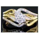 Vintage Style Natural Diamond Dinner Ring