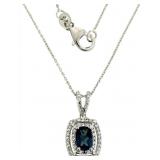 Radiant Cut 2.50 ct London Blue Topaz Necklace