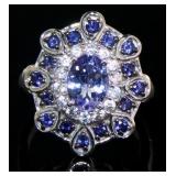 Quality Natural Tanzanite Designer Ring