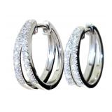 Brilliant 1/2 ct Lab Diamond Hoop Earrings