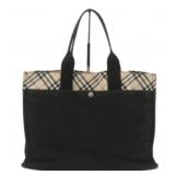 Burberry Blue Label Canvas Nova Check Tote Bag