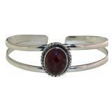 Oval 11.60 ct Natural Cabochon Ruby Cuff Bracelet