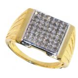 10kt Gold Gents 1.02 ct Natural Diamond Ring