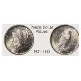 183 - 1921-1935 Peace Silver Dollar Random Date