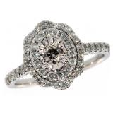 14k Gold 1.00ct Antique Style Natural Diamond Ring