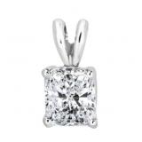 14kt Gold 2.01 ct Radiant Lab Diamond Pendant