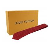 Louis Vuitton Monogram Burgundy Tie