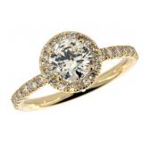 14k Gold 1.40 ct Round Brilliant Diamond Ring