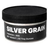 50oz Tub of Silver Grain/Shot .999 Silver