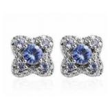 Antique Style Natural Tanzanite Earrings