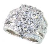 Cushion Cut 3.15 ct VS Lab Diamond Dinner Ring