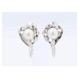 Mikimoto SV Pearl Clip-on Earrings