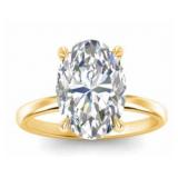 14kt Gold Oval Brilliant 5.11 ct VS1 Diamond Ring