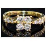 18kt Gold .68 ct Natural VVS Diamond Ring