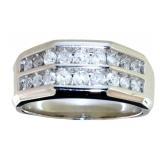 10kt Gold Mens Channel Set 1.00 ct Diamond Ring