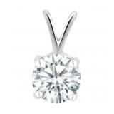 14k Gold 2.00 ct Round Lab Diamond Pendant