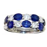 18k Gold 1.96 ct Natural Sapphire & Diamond Ring