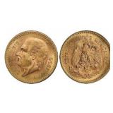 1917-1959 Mexico Gold 10 Peso Coin