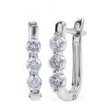 1.25 ct Past Present Future Lab Diamond Earrings