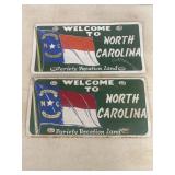 2 North Carolina Plates