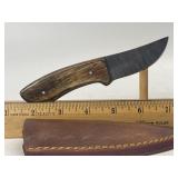 Handmade 6" Fixed Blade Damascus Style Knife With