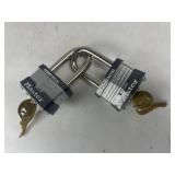 2 Pc Individually Keyed Master Locks