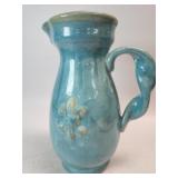 12 " Pottery Pitcher with Twist Handle