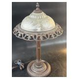 Tiffany Style Frosted Lamp 21" Tall