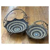 Two woven baskets