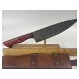 Handmade Approx.12" Fixed Blade Damascus Style K